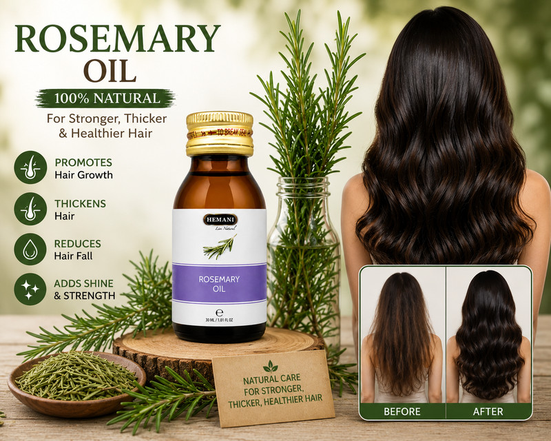 10 Bottles Hemani Rosemary Oil 30ml Each Hair & Scalp Care 300ml Total Free Ship