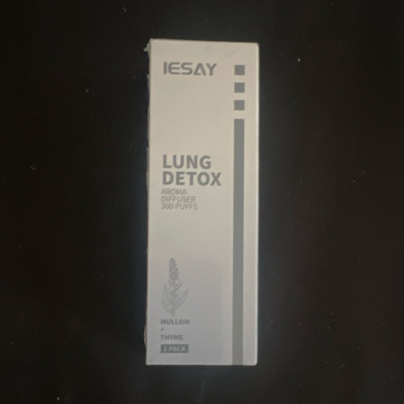 IESAY Lung Detox Diffuser Mullein Thyme Mint 300 Puffs No Nicotine No Smoke