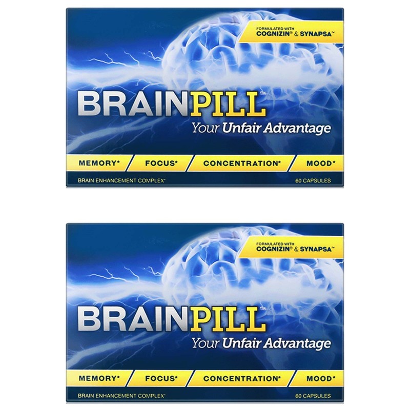 Brain Pill Focus & Memory Cognizin Citicoline Synapsa Bacopa 120 Caps BrainPill