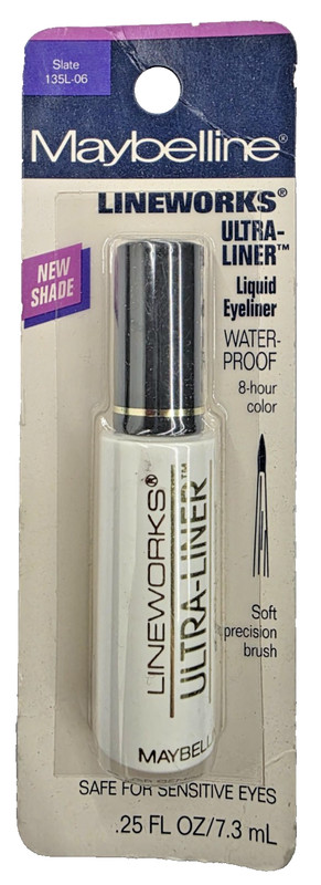 NEW Maybelline LINEWORKS Ultra Liquid Eyeliner Waterproof-135L-06 SLATE