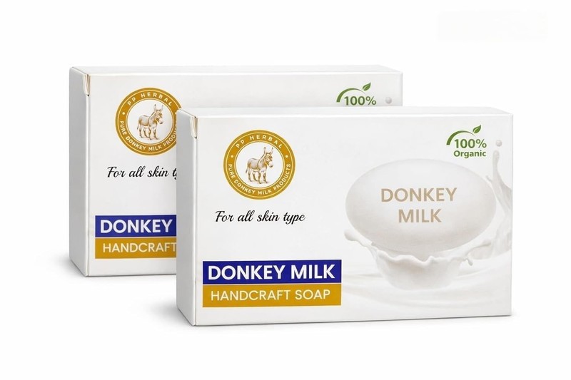 (PACK OF 2) Donkey Milk Organic Soap Bars 90g each.