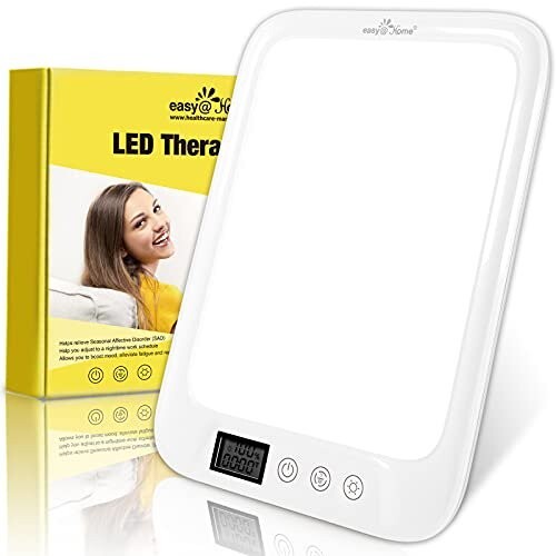 Light Therapy Lamp Easy@Home SAD Lamp UV-Free 10000 Lux ELT-492-WT