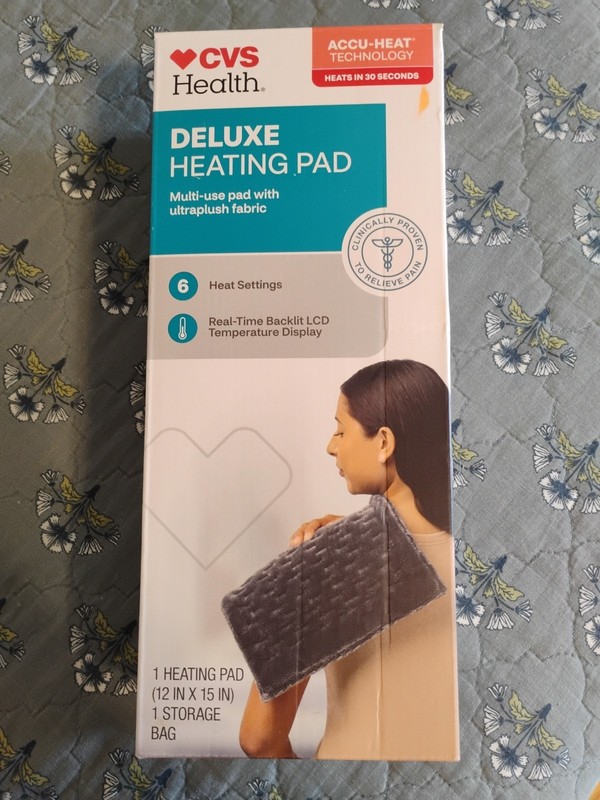 CVS Health Deluxe Heating Pad Multi-Use Pad With Ultraplush Fabric New In Box