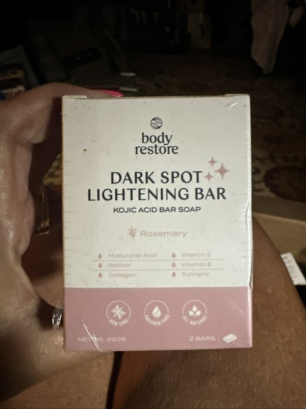 2 Pack Body Restore Dark Spot Lightening Bar Kojic Acid Bar Soap 420 gm