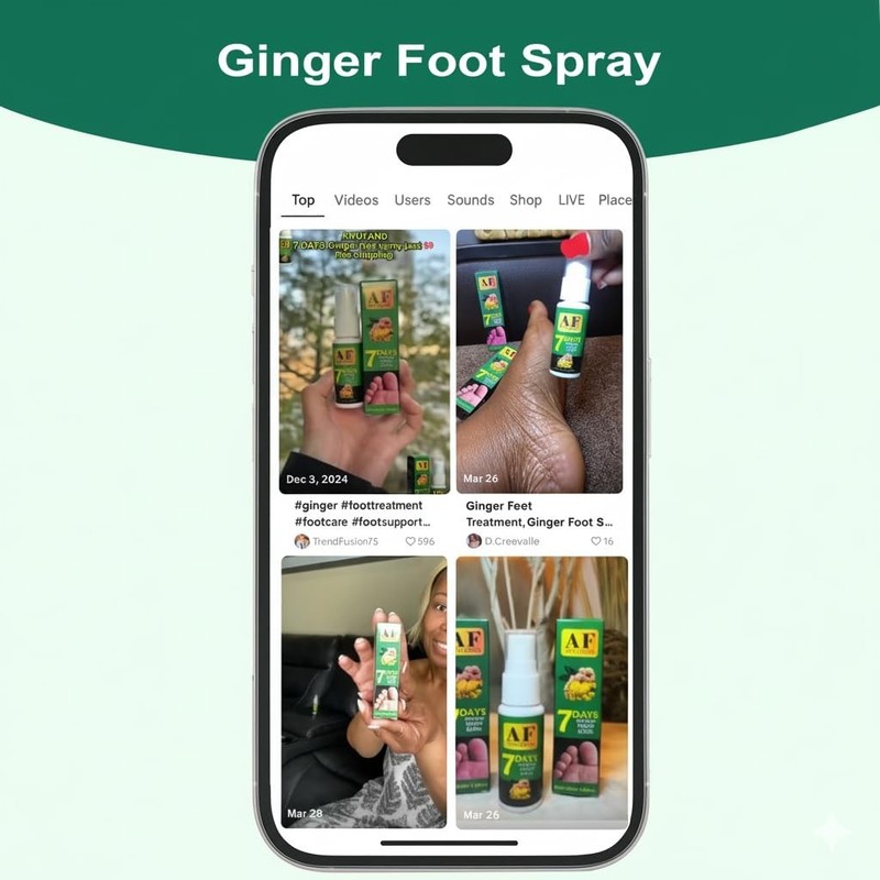 Refreshing Ginger Foot Spray - Comforting Mint Mist for Nourished Feet, 50ml gallery