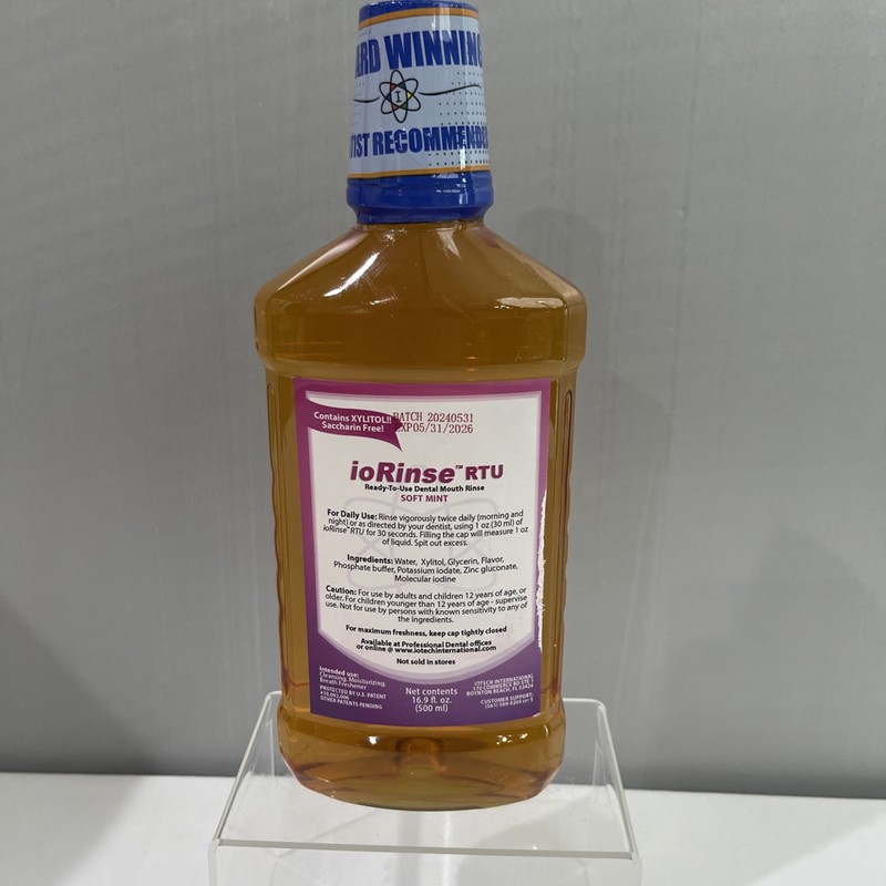 ioRinse RTU Professional Mouthwash-Alcohol-Free-Soft Mint-Molecular Iodine
