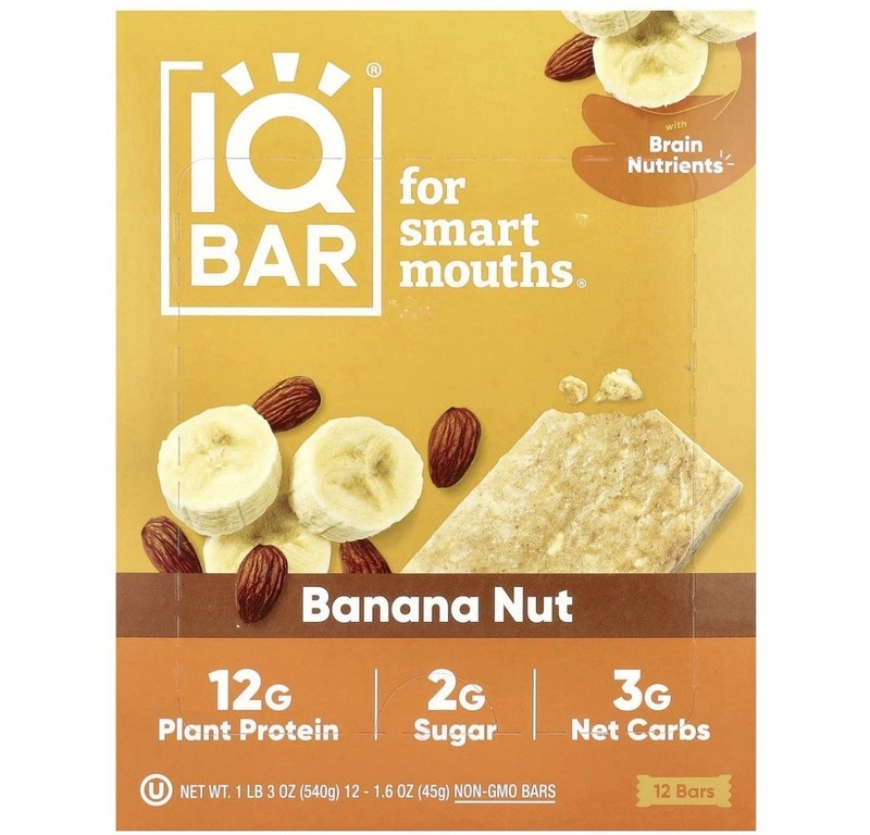 Plant Protein Bar, Banana Nut, 12 Bars, 1.6 oz (45 g) Each