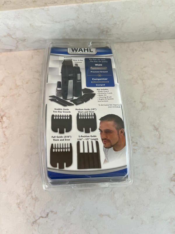 WAHL Nose Ear Body Beard Hair Wet/Dry BATTERY Precision Blade Trimmer Set ~ NEW gallery