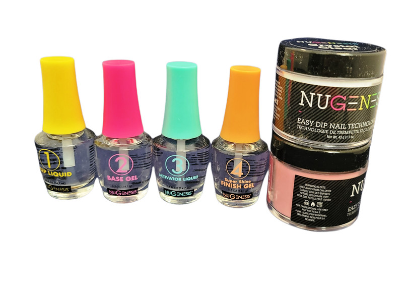Nugenesis – Manicure Dipping Starter Kit 6pcs Crystal Clear + Color (part1)