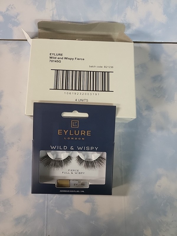 Lot Of 4 Eylure False Eyelashes – Wild & Wispy – Fierce (Adhesive Included 1ml