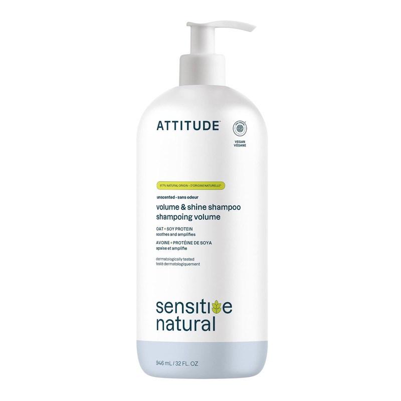 Shampoo for Sensitive Dry Scalp, Soothing Oat, Vegan, 32 Fl Oz, Volume Shine