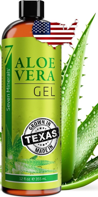 Pure Organic Aloe Vera Gel - 12oz - Vegan, Unscented, Non-Sticky - Sunburn Relie gallery