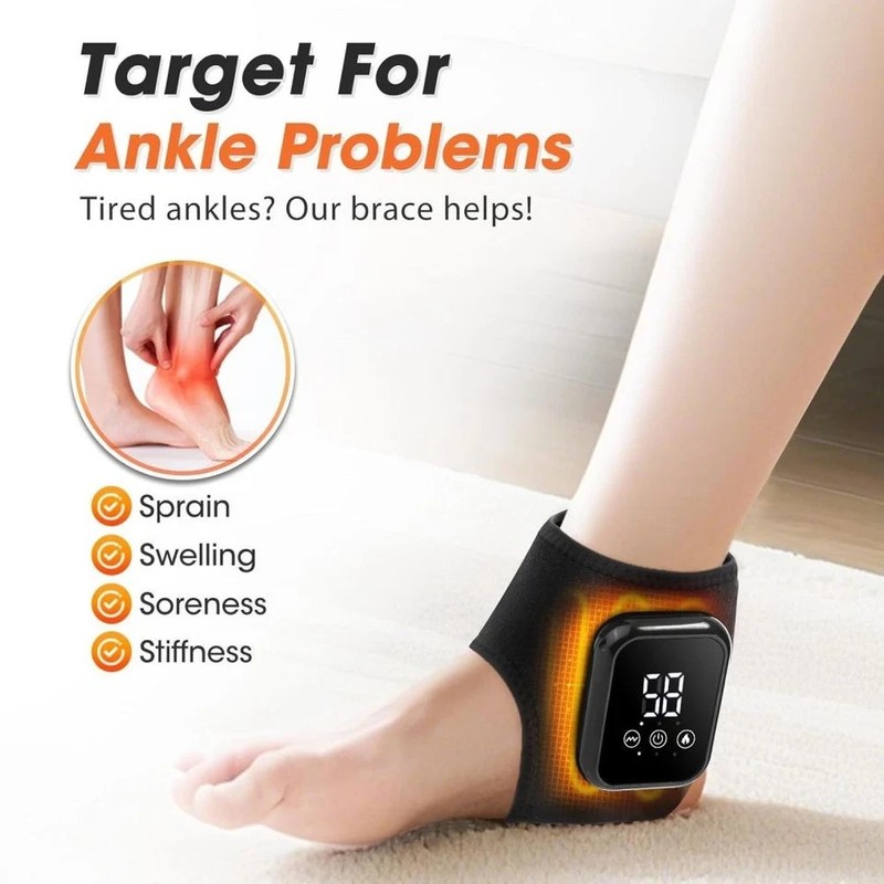 Electric Foot Ankle Massager Pain Relief 3 Modes Vibration Infrared Hot Compress gallery