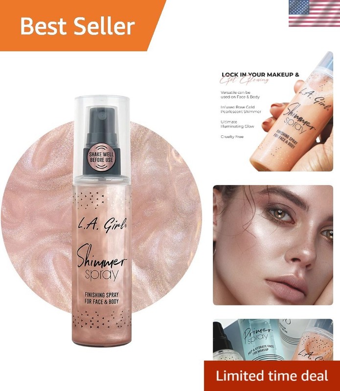 Luxurious Rose Gold Shimmer Spray, 2.7 Fl Oz – Perfect for All Skin Types