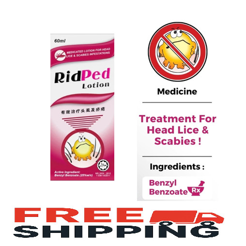 2 BOXES x 60ml Original RidPed Lotion Benzyl Benzoate 25% NEW FREE SHIPPING