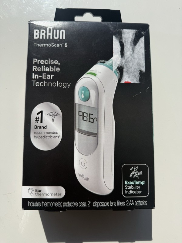 Braun ThermoScan 5 with ExactTemp Ear Thermometer **NEW, OPEN BOX**