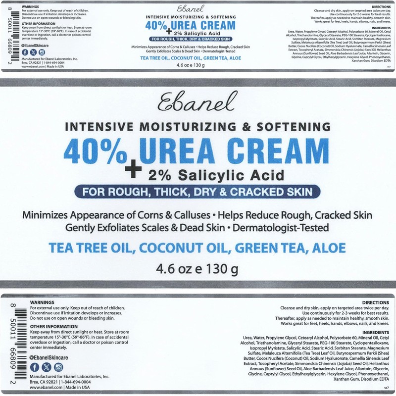 Ebanel Urea Cream 40% plus Salicylic Acid 4.6 Ounce (Pack of 1), gallery