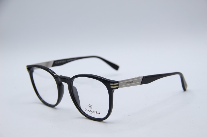 NEW CANALI CO 305 C01 BLACK GUNMETAL AUTHENTIC FRAMES EYEGLASSES 52-21