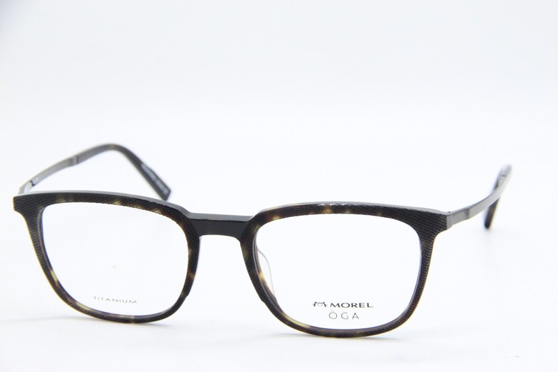 NEW MOREL OGA 10152O TG08 HAVANA BLACK AUTHENTIC EYEGLASSES 55-21
