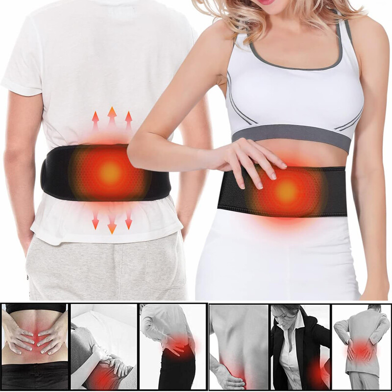 2Pcs Lower Back Brace Pain Self Heating Belt Lumbar Support Belt Gym gallery