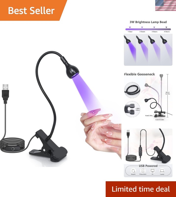 UV Nail Lamp – UV Light for Gel Nails, Flash Cure Lamp, LED Gooseneck Flash Cure