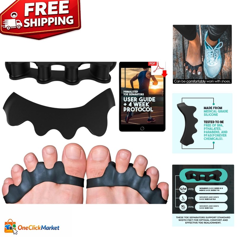 PrimalStep Toe Separators – Silicone Corrector for Optimal Foot Health