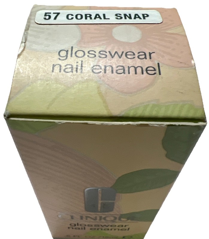 1- CLINIQUE Glosswear Nail Enamel #57 CORAL SNAP (New In Box/RARE)See All Photos gallery