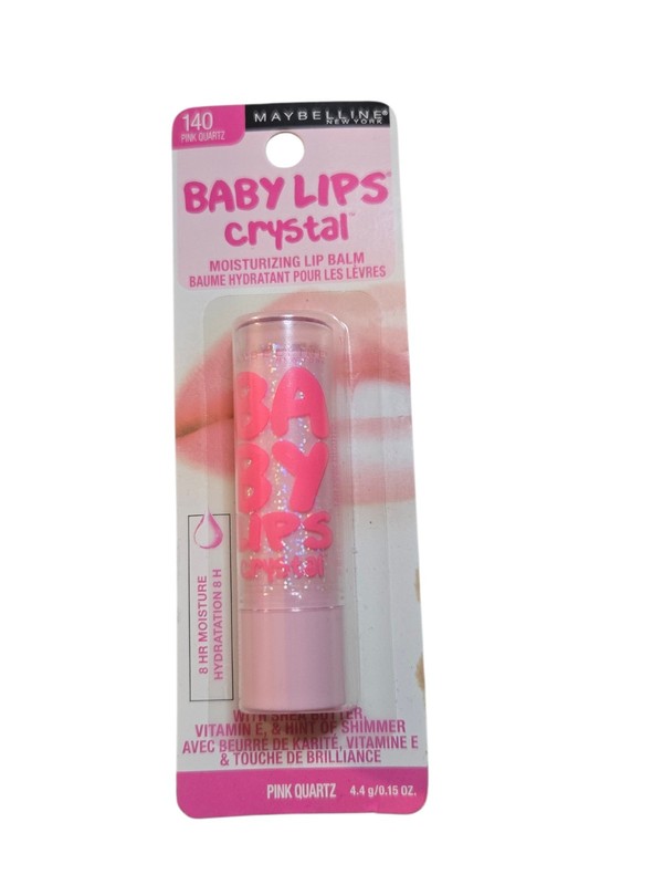 Maybelline Baby Lips Crystal Moisturizing Lip Balm, 140 Pink Quartz Single Unit