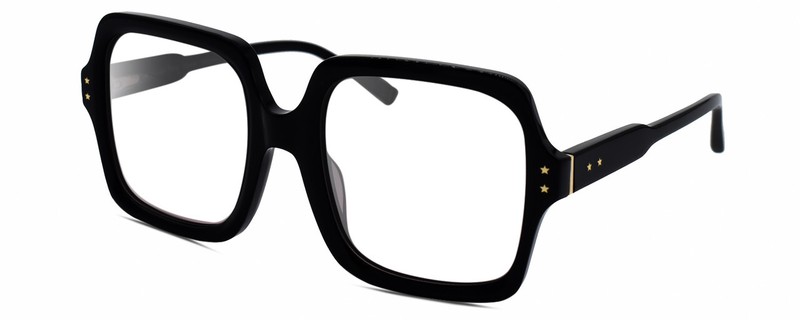 Elton John INCOGNITO 1 Designer Reading Glasses Gloss Black Gold Square 58mm