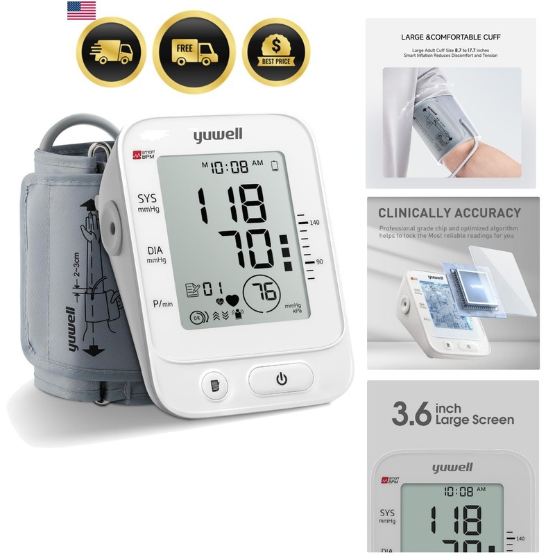 Blood Pressure Monitor, Large Upper Arm Blood Pressure Cuff, Digital Blood Pr…