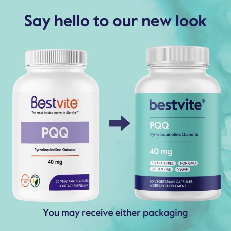 Bestvite Pqq 40Mg Pyrroloquinoline Quinone 120 Vegetarian Capsules 60 X 2 - No gallery