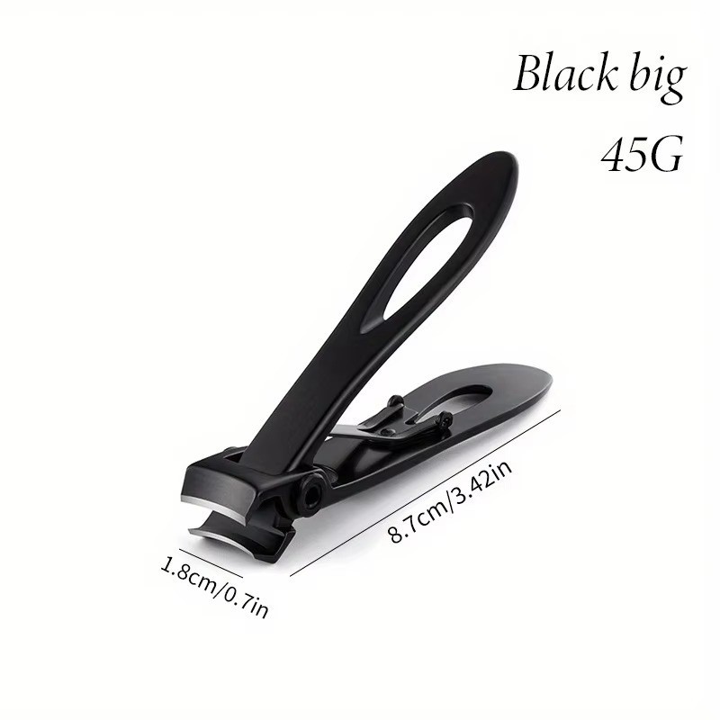 Stainless Steel Nail Clippers Set Manicure Fingernail Toenail Cutter Black