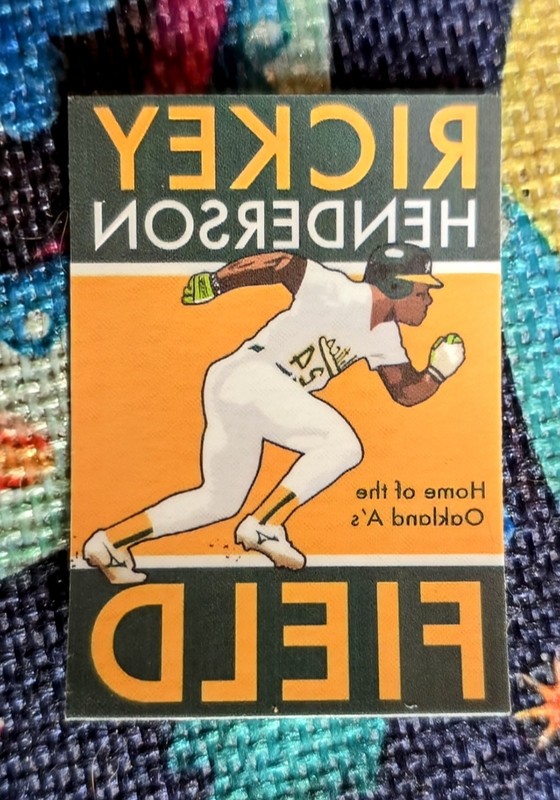 Rickey Henderson Field 2 Inch Temporary Tattoo Oakland Athletics A’s