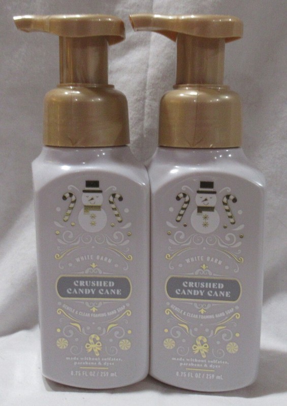 White Barn Bath & Body Works Gentle & Clean Hand Soap Lot 2 CRUSHED CANDY CANE