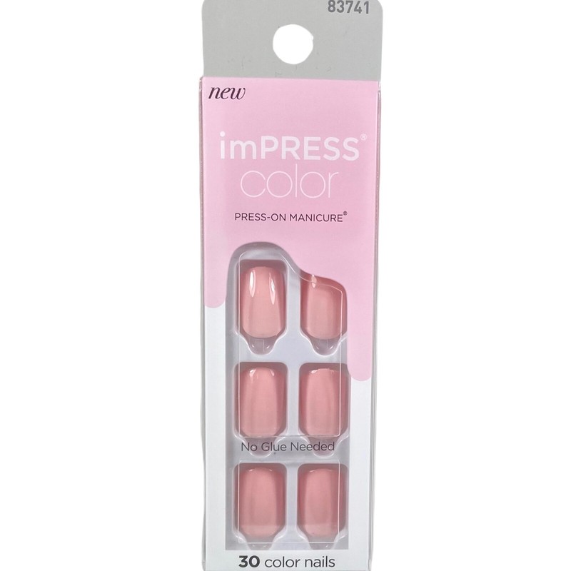 NEW Kiss Nails Impress Color Press Manicure Short Gel Light Pink «Pick Me Pink»