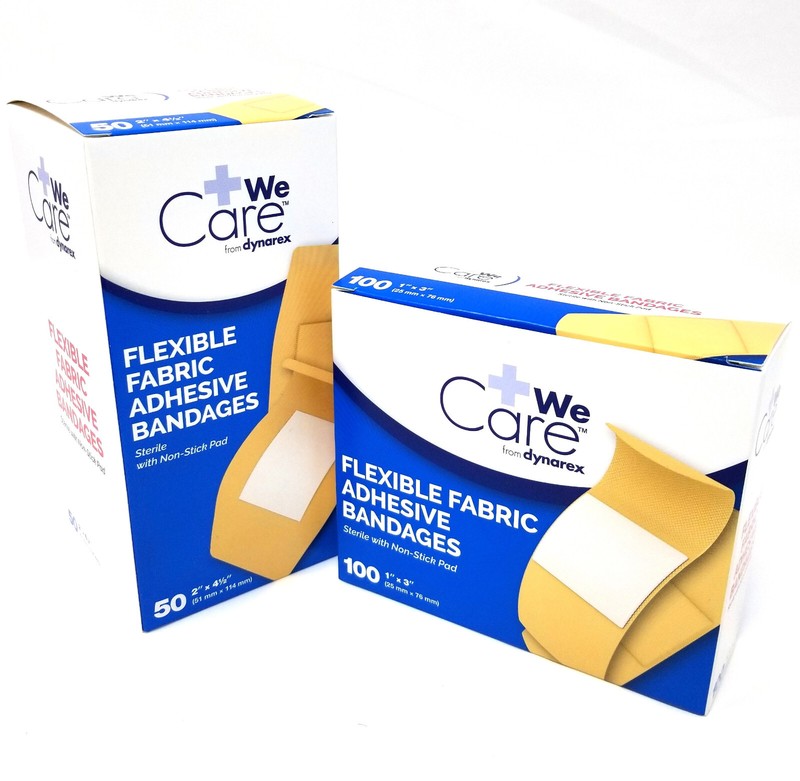 2″ X 4.5″ Fabric Adhesive Extra Large Flexible Band Aid Bandages 50 Per Box