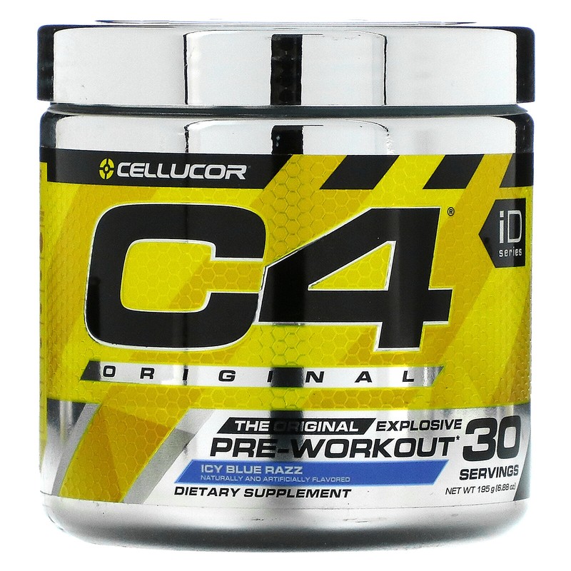 C4 Original Explosive, Pre-Workout, Icy Blue Razz, 6.88 oz (195 g)