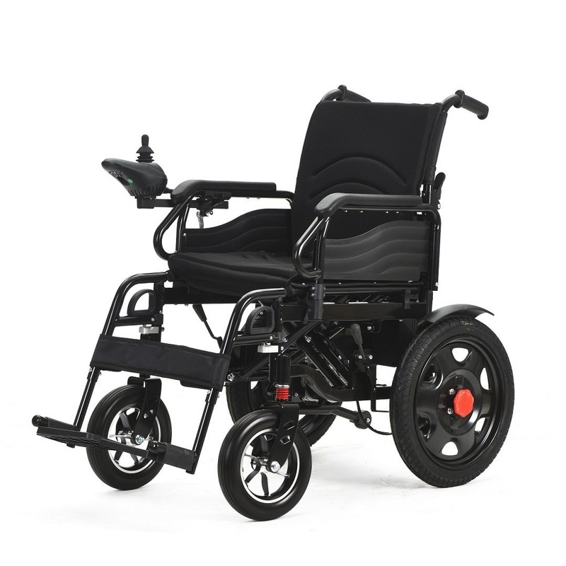 Foldable Heavy-Duty Electric Mobility Wheelchair, Dual Motor, Quick Fold, 4 MPH