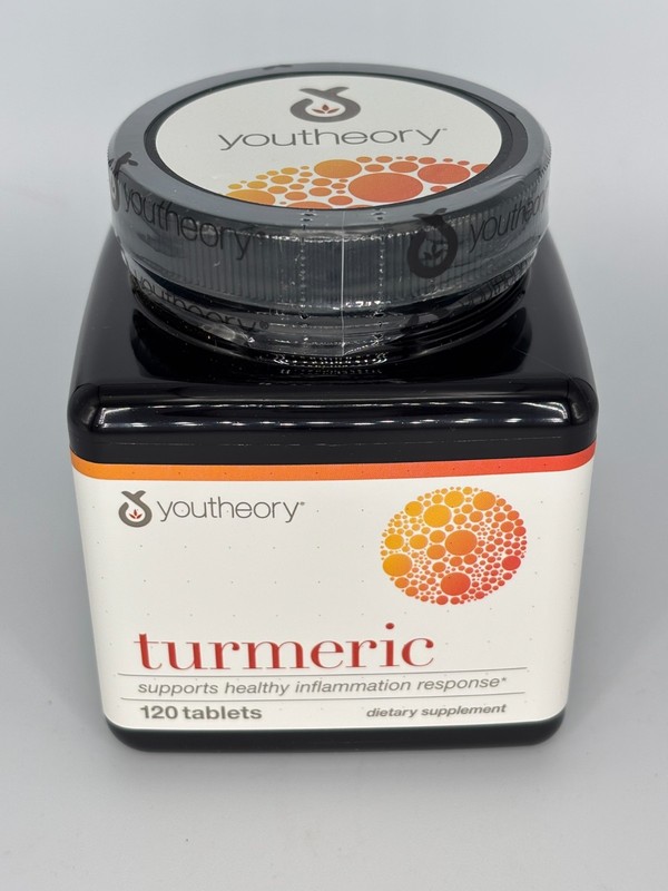 Wholesale Lot 12 Youtheory Turmeric 120 Tablets – Exp 03/2028 – New Case