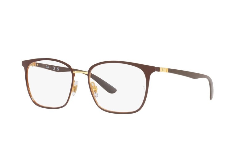 Ray Ban RX6486 3126 52mm LITEFORCE Brown On Arista Unisex Eyeglasses Frame NWT