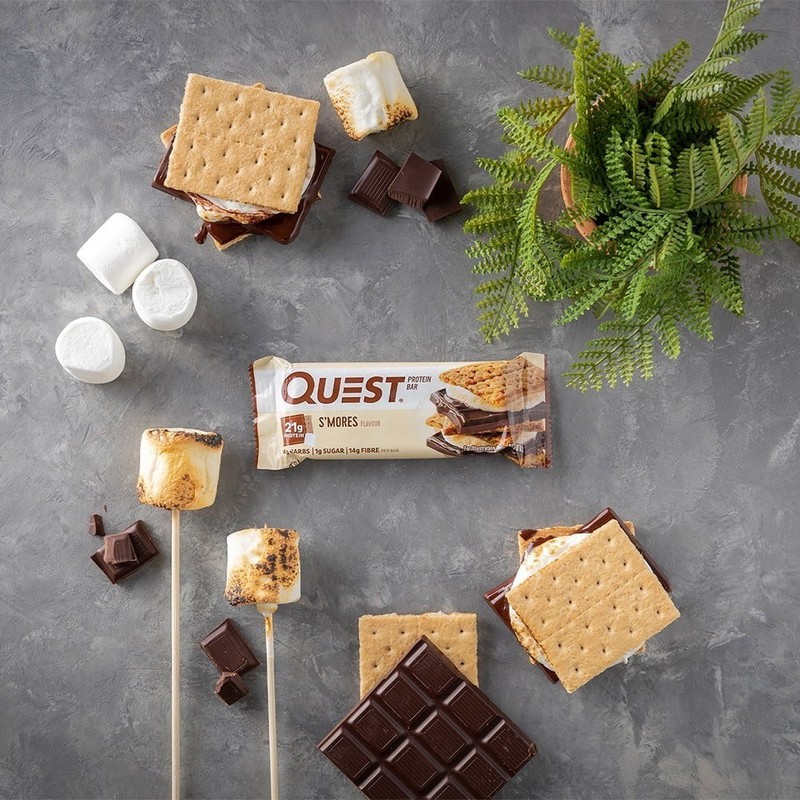 Quest Protein Bar, Smores, 20g Protein, Gluten Free, 4 Count gallery