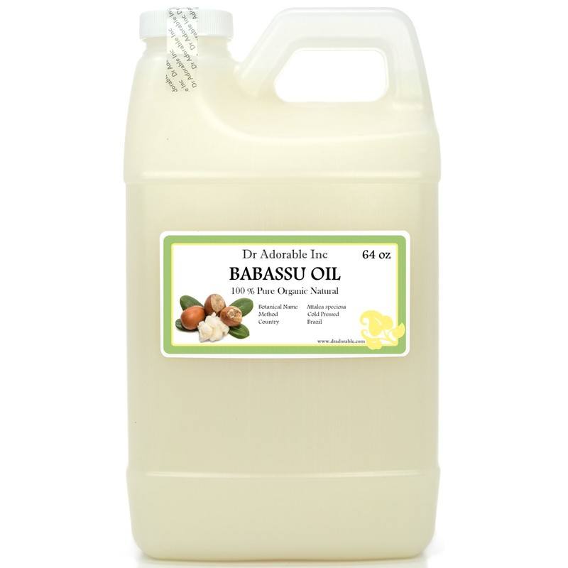 64 oz Premium BABASSU Oil Pure Cold Pressed Guaranteed Best Quality Super Potent
