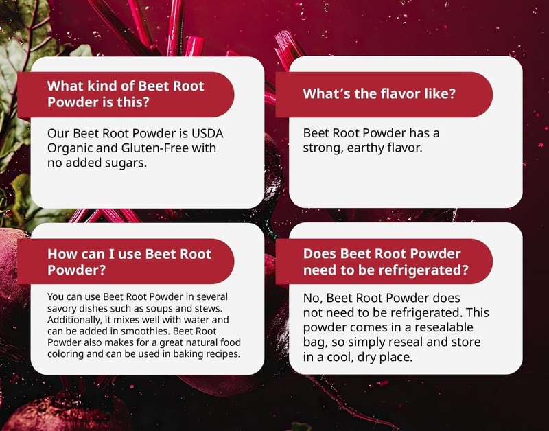Nutrient-Packed Organic Beet Root Powder - 8oz for Healthy Smoothies & Recipes gallery