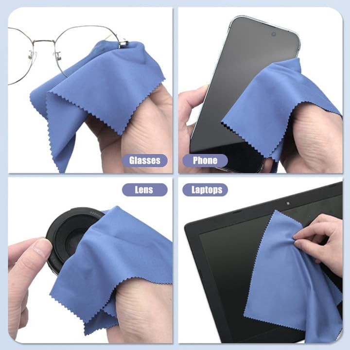 12 PCS Microfiber Cleaning Cloth for Glasses (6"X7"), Premium Eyeglass Cleaning gallery