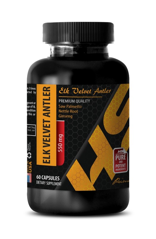 Testosterone 550mg ELK VELVET ANTLER HS-PRIME immune support herbs 1 Bottle