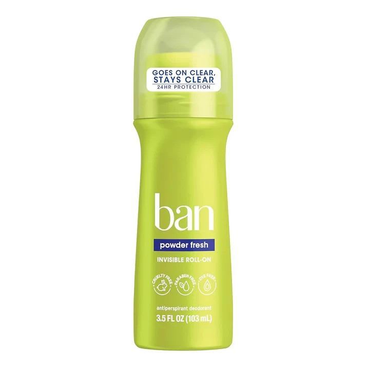 4 Ban Antiperspirant Deodorant Invisible Roll-On Powder Fresh Each 3.5 oz 11/27