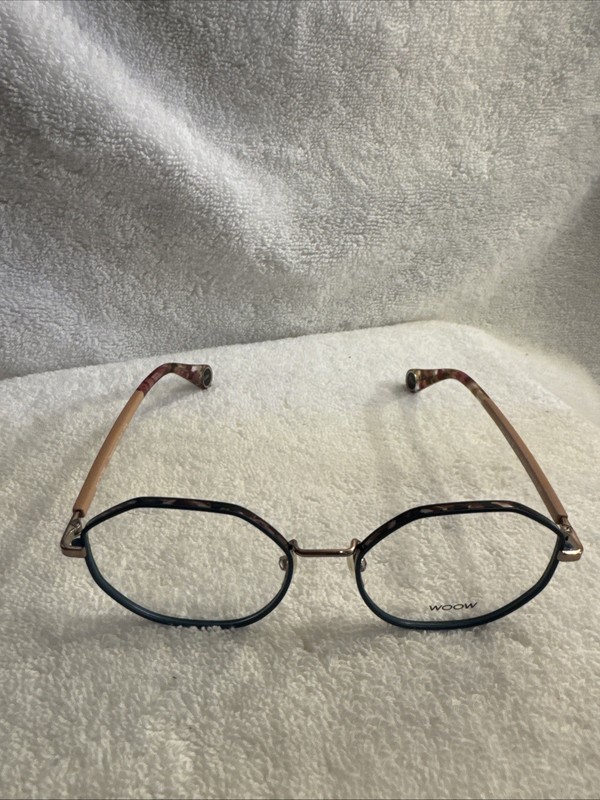 NEW AUTHENTIC WOOW Col 9445 Duck Blue Women Eyeglasses 52-18-140 Demo Lens