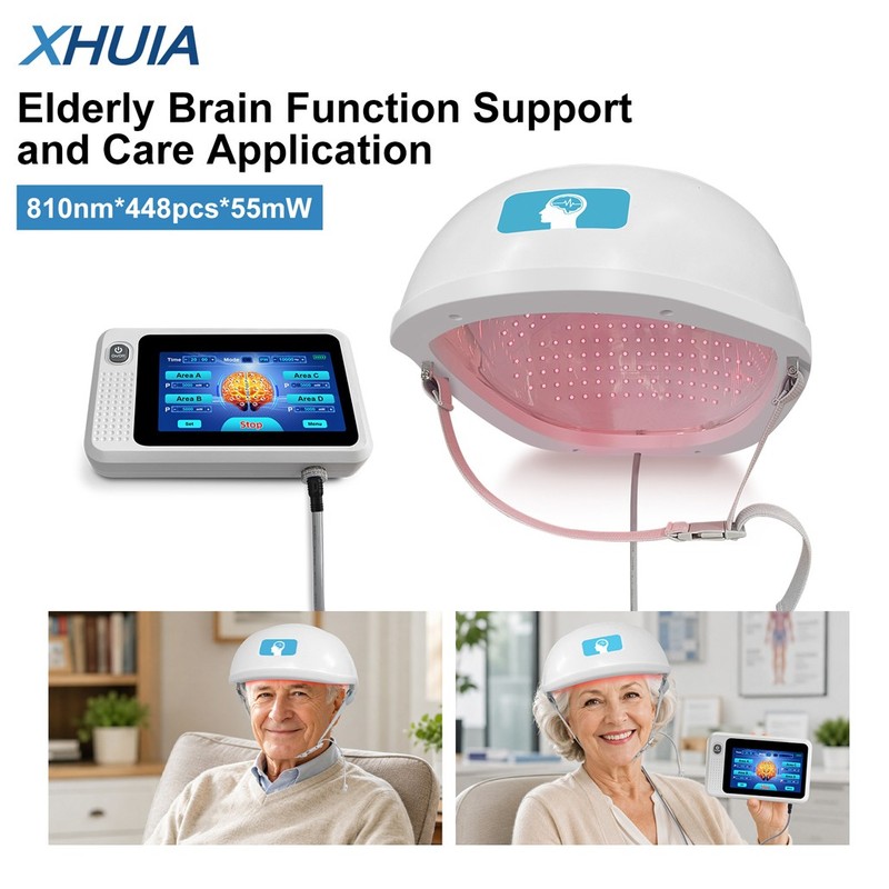 PBM Brain Helmet 810nm Infrared Therapy for Parkinson Anxiety Stroke Recovery
