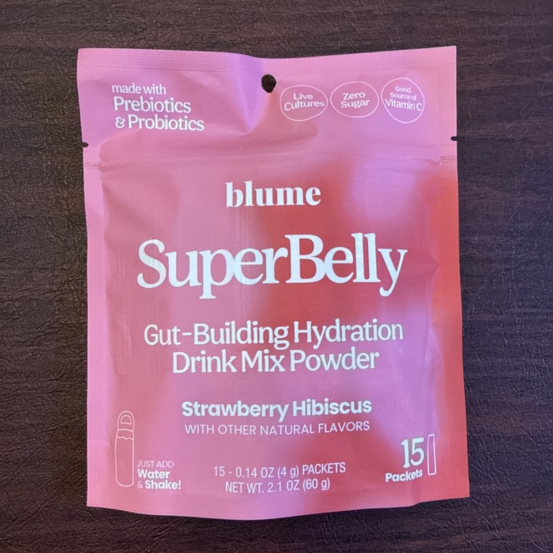 Blume SuperBelly Gut Health + Hydration 15 Packets Strawberry Hibiscus EXP 1/27