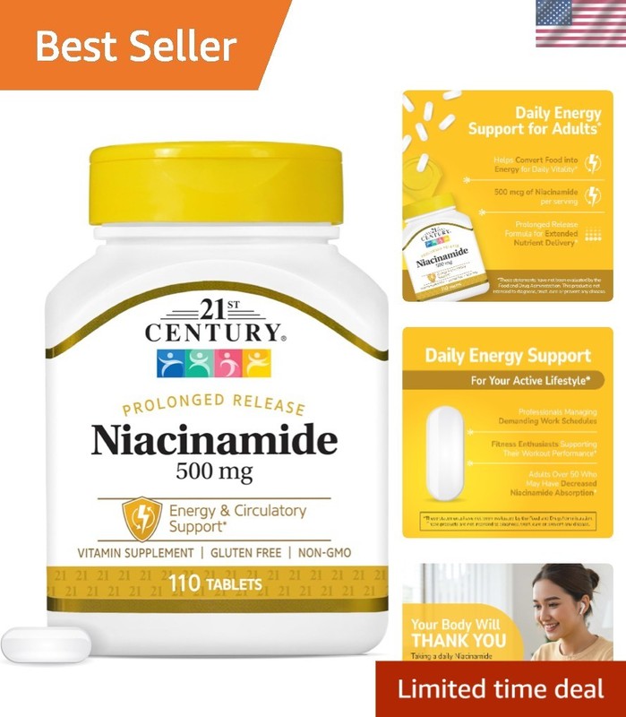500mg Niacinamide Tablets – Prolonged Release Vitamin B3 for Energy & Skin Care